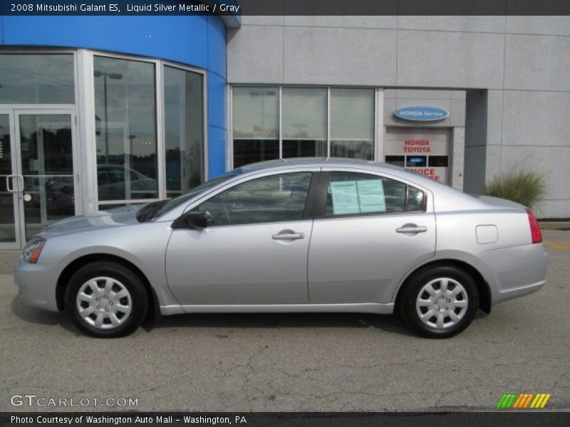 Liquid Silver Metallic / Gray 2008 Mitsubishi Galant ES