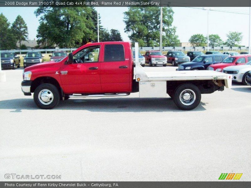  2008 Ram 3500 ST Quad Cab 4x4 Flat Bed Flame Red