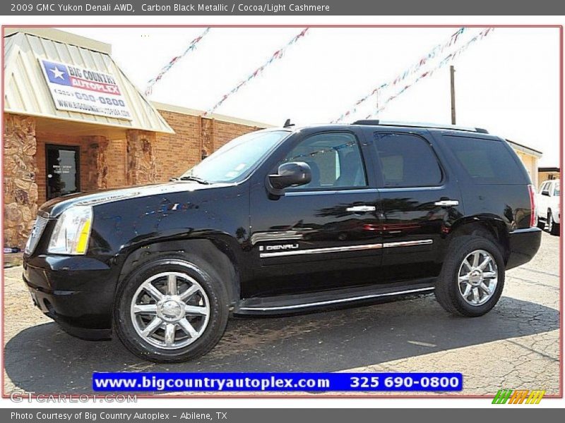 Carbon Black Metallic / Cocoa/Light Cashmere 2009 GMC Yukon Denali AWD