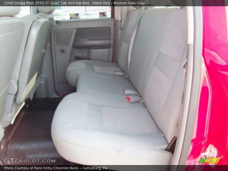 Flame Red / Medium Slate Gray 2008 Dodge Ram 3500 ST Quad Cab 4x4 Flat Bed