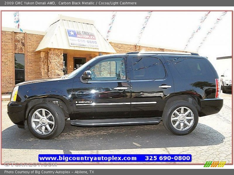 Carbon Black Metallic / Cocoa/Light Cashmere 2009 GMC Yukon Denali AWD
