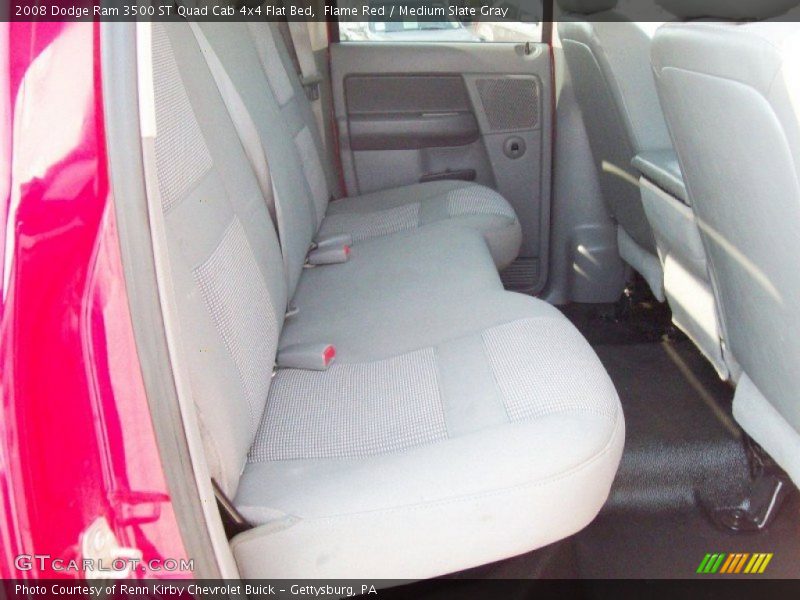 Flame Red / Medium Slate Gray 2008 Dodge Ram 3500 ST Quad Cab 4x4 Flat Bed