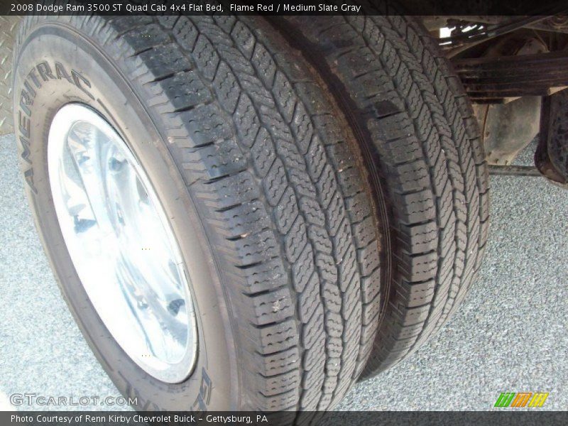 Flame Red / Medium Slate Gray 2008 Dodge Ram 3500 ST Quad Cab 4x4 Flat Bed