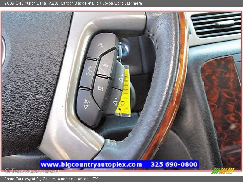 Carbon Black Metallic / Cocoa/Light Cashmere 2009 GMC Yukon Denali AWD