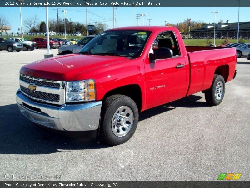 Victory Red / Dark Titanium 2012 Chevrolet Silverado 1500 Work Truck Regular Cab