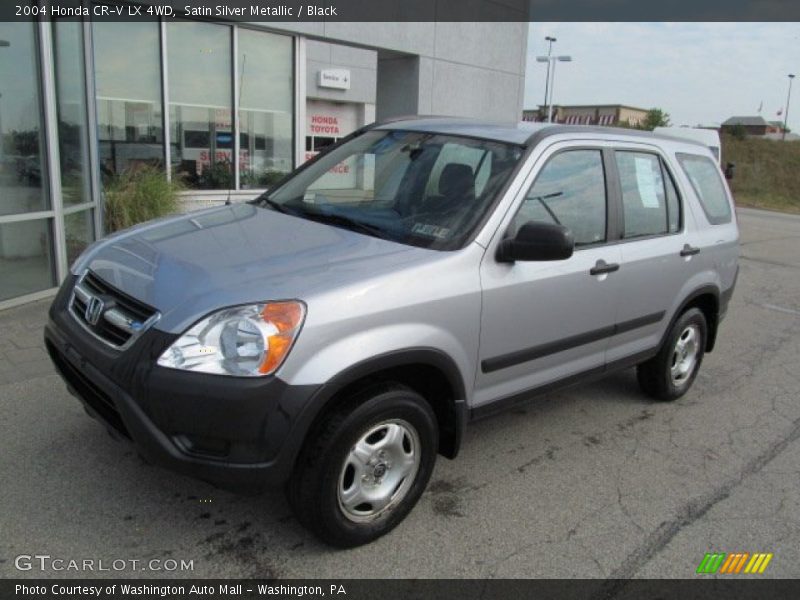 Satin Silver Metallic / Black 2004 Honda CR-V LX 4WD