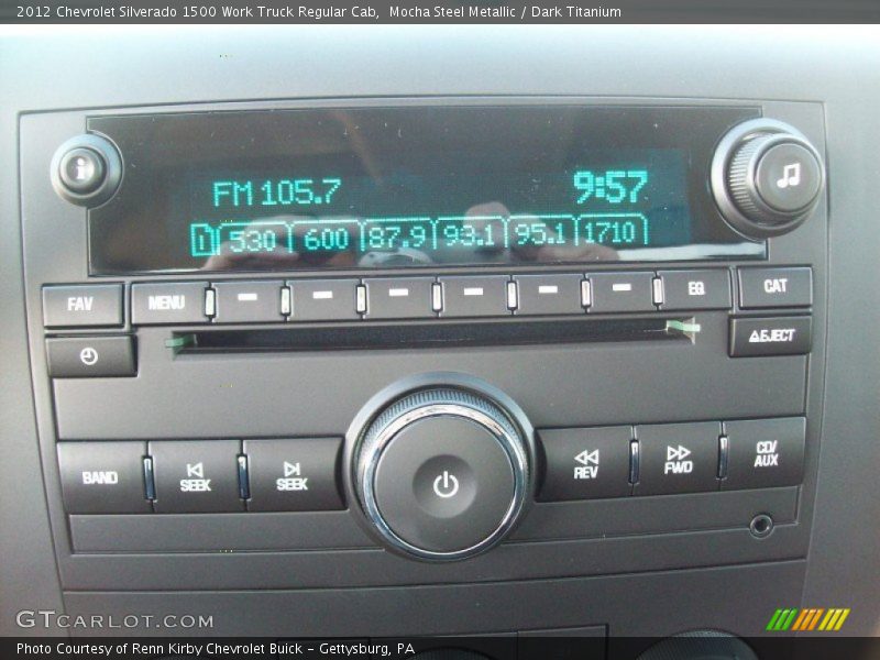 Mocha Steel Metallic / Dark Titanium 2012 Chevrolet Silverado 1500 Work Truck Regular Cab