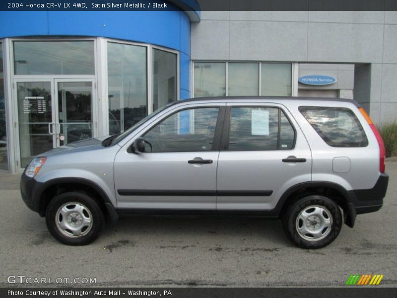 Satin Silver Metallic / Black 2004 Honda CR-V LX 4WD