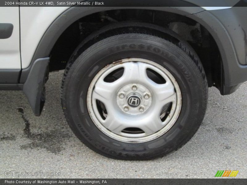Satin Silver Metallic / Black 2004 Honda CR-V LX 4WD