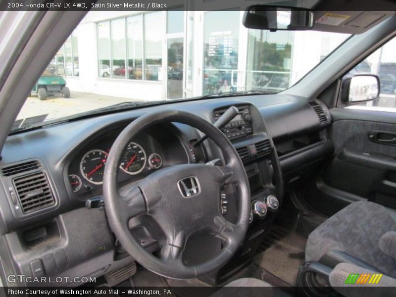 Satin Silver Metallic / Black 2004 Honda CR-V LX 4WD