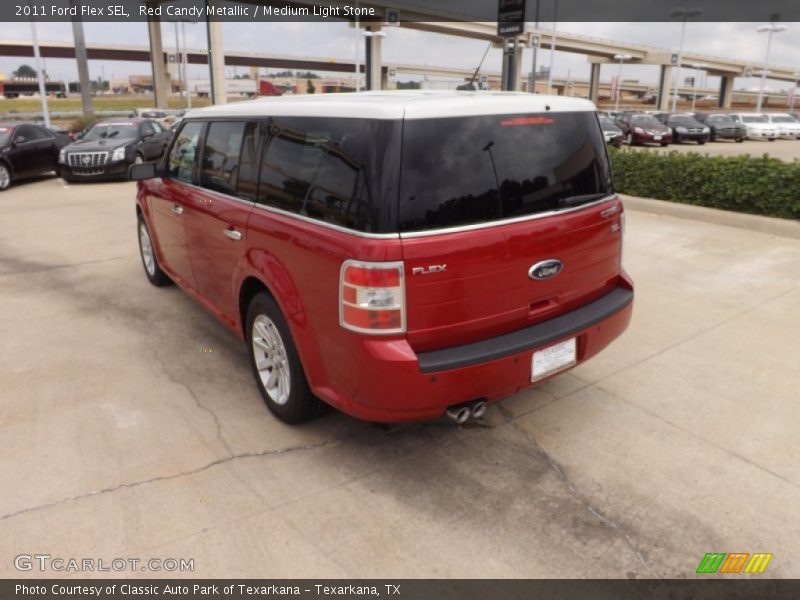 Red Candy Metallic / Medium Light Stone 2011 Ford Flex SEL