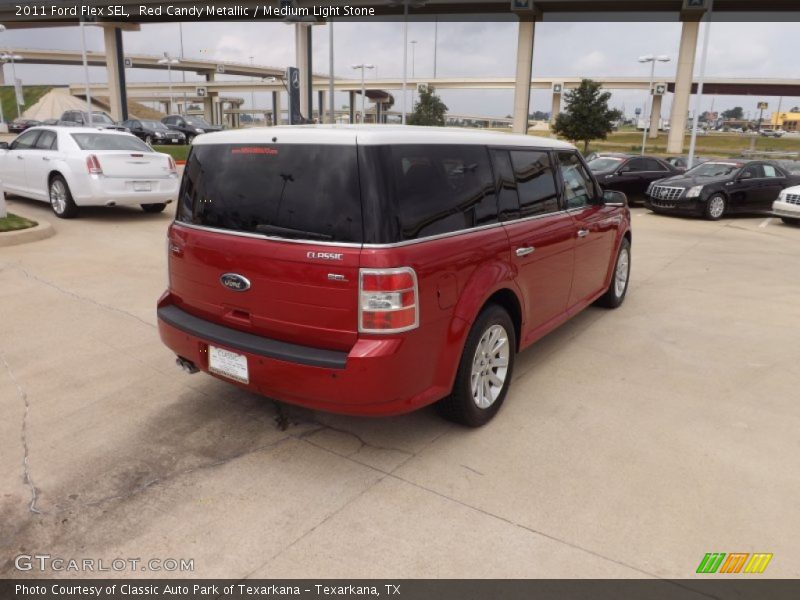 Red Candy Metallic / Medium Light Stone 2011 Ford Flex SEL
