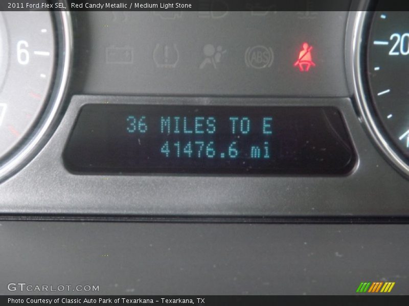 Red Candy Metallic / Medium Light Stone 2011 Ford Flex SEL