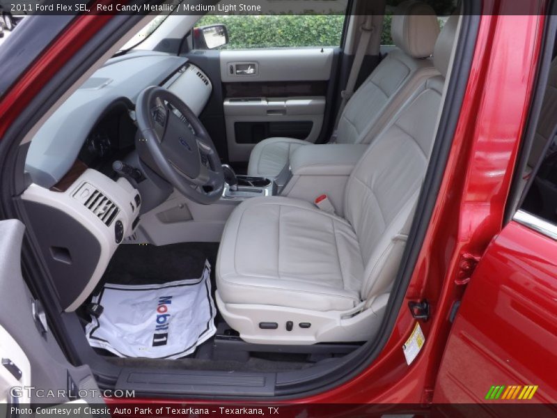 Red Candy Metallic / Medium Light Stone 2011 Ford Flex SEL