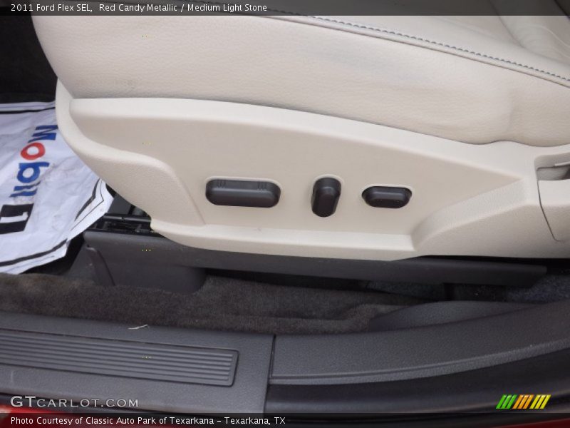 Red Candy Metallic / Medium Light Stone 2011 Ford Flex SEL