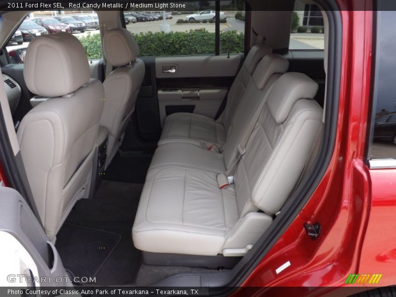 Red Candy Metallic / Medium Light Stone 2011 Ford Flex SEL