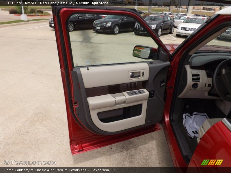 Red Candy Metallic / Medium Light Stone 2011 Ford Flex SEL