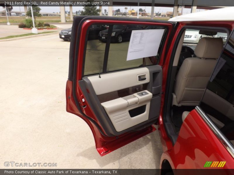 Red Candy Metallic / Medium Light Stone 2011 Ford Flex SEL