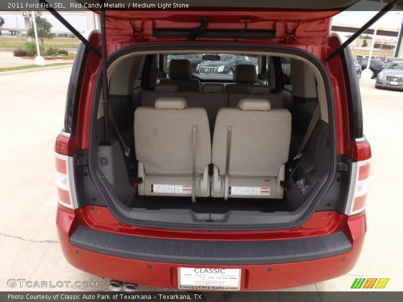 Red Candy Metallic / Medium Light Stone 2011 Ford Flex SEL