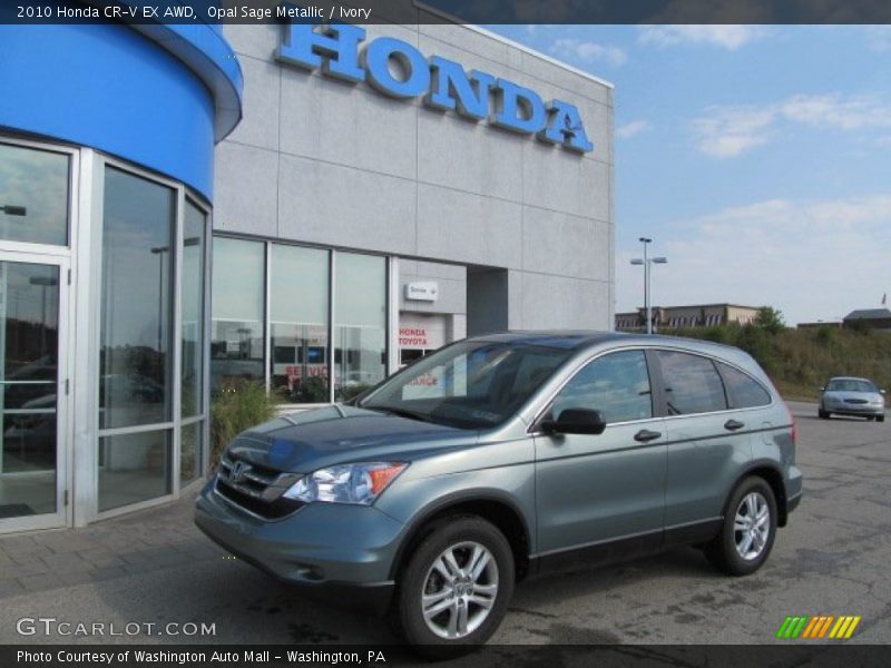Opal Sage Metallic / Ivory 2010 Honda CR-V EX AWD