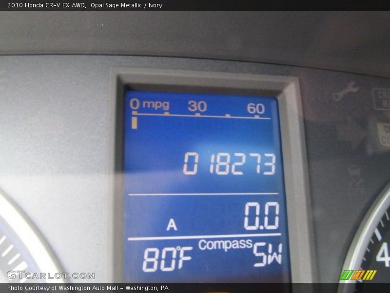Opal Sage Metallic / Ivory 2010 Honda CR-V EX AWD