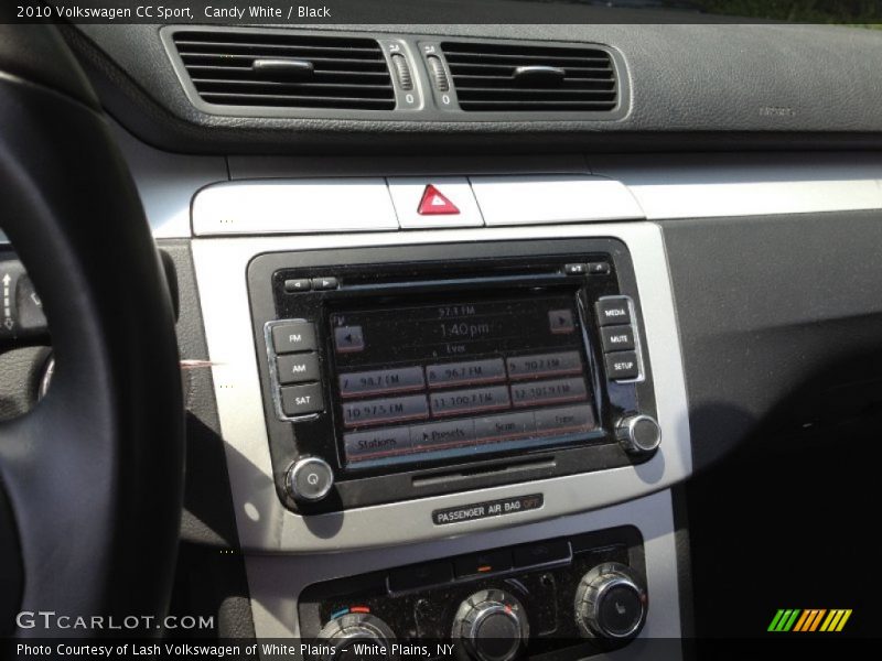 Candy White / Black 2010 Volkswagen CC Sport