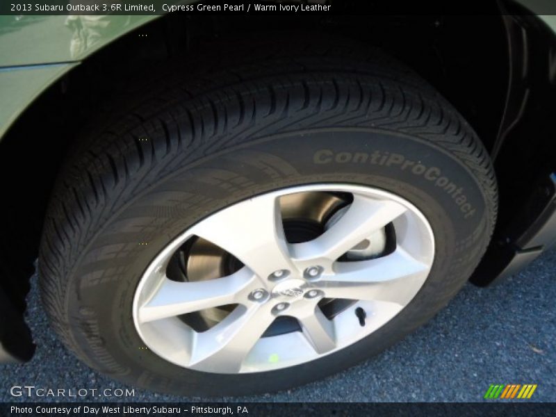 Cypress Green Pearl / Warm Ivory Leather 2013 Subaru Outback 3.6R Limited