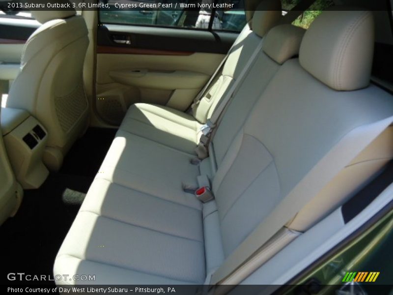 Cypress Green Pearl / Warm Ivory Leather 2013 Subaru Outback 3.6R Limited