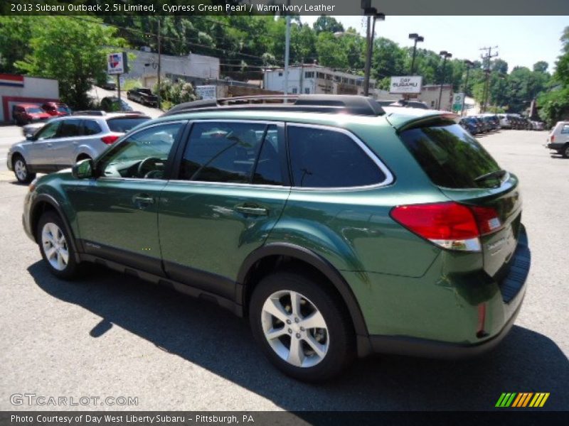 Cypress Green Pearl / Warm Ivory Leather 2013 Subaru Outback 2.5i Limited