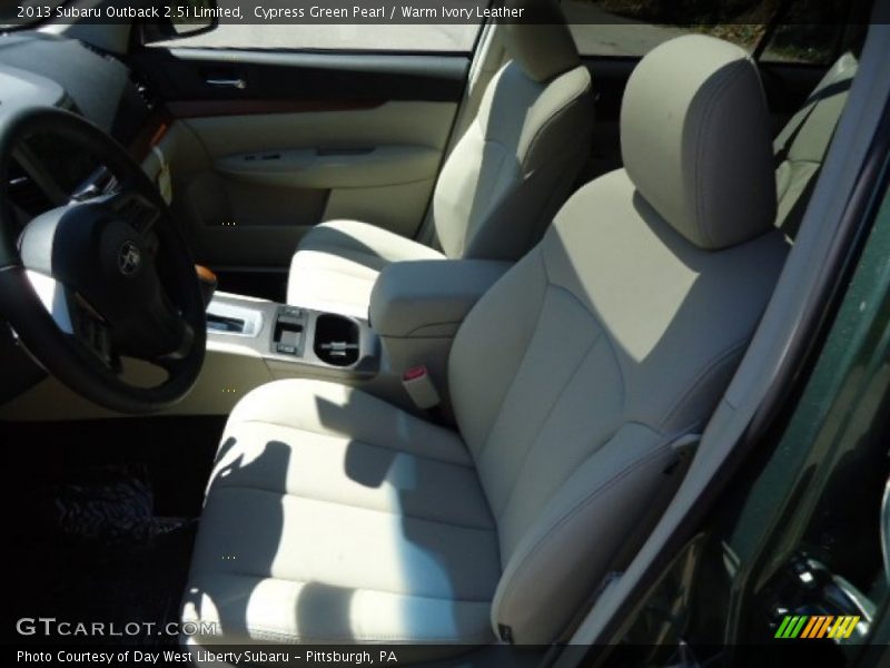 Cypress Green Pearl / Warm Ivory Leather 2013 Subaru Outback 2.5i Limited