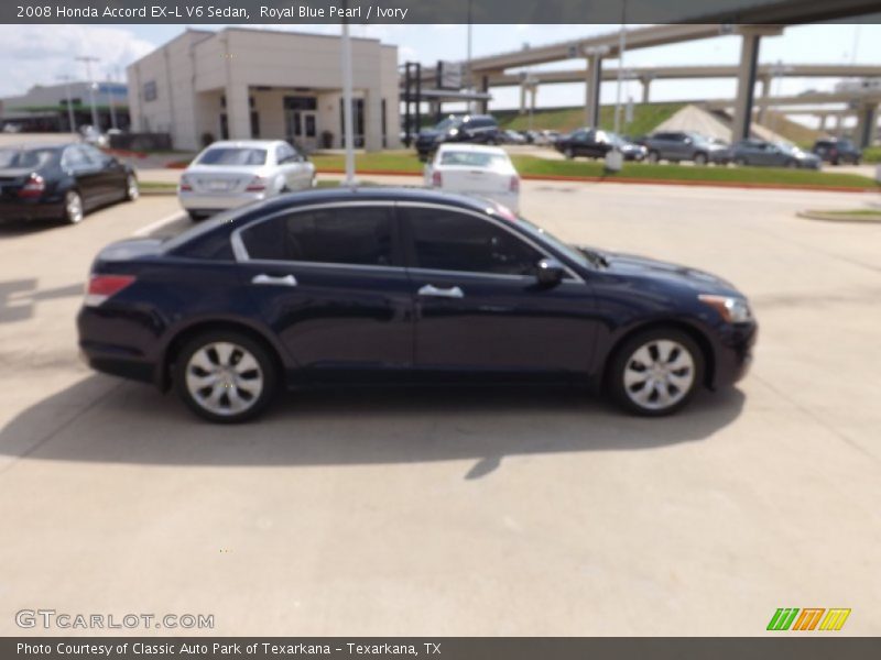 Royal Blue Pearl / Ivory 2008 Honda Accord EX-L V6 Sedan