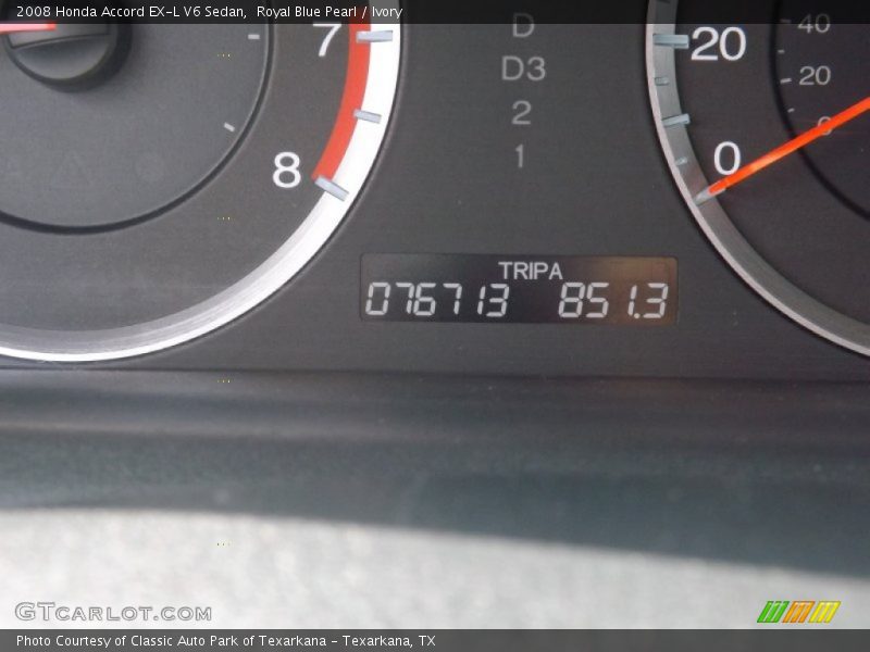 Royal Blue Pearl / Ivory 2008 Honda Accord EX-L V6 Sedan