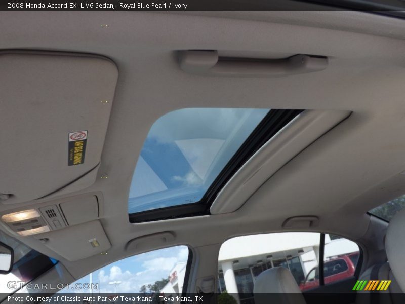 Royal Blue Pearl / Ivory 2008 Honda Accord EX-L V6 Sedan
