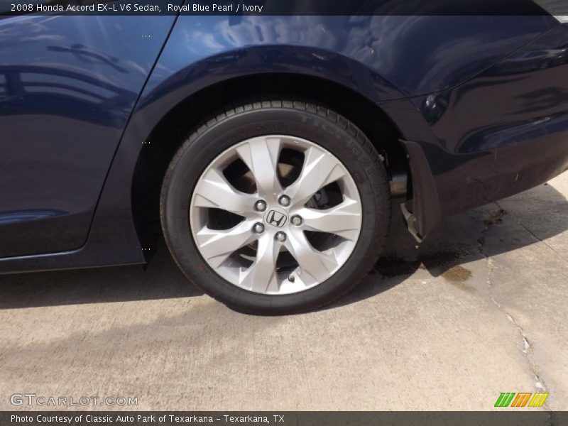 Royal Blue Pearl / Ivory 2008 Honda Accord EX-L V6 Sedan