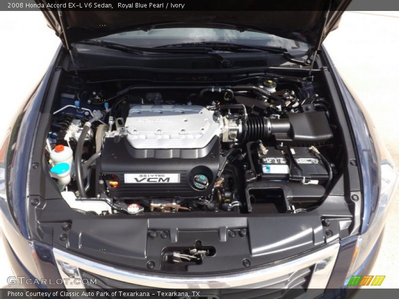 Royal Blue Pearl / Ivory 2008 Honda Accord EX-L V6 Sedan