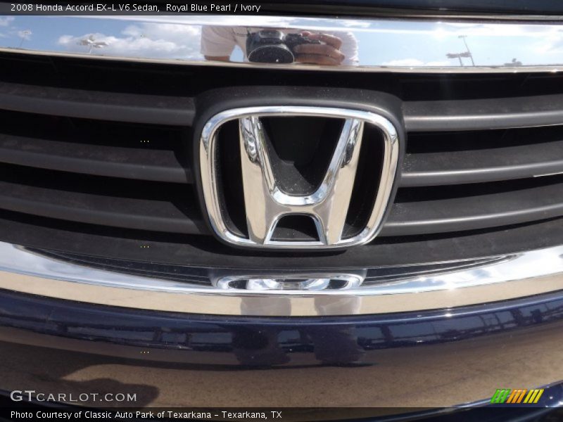 Royal Blue Pearl / Ivory 2008 Honda Accord EX-L V6 Sedan