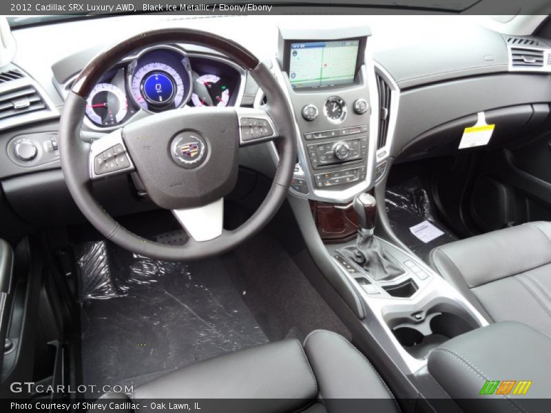 Black Ice Metallic / Ebony/Ebony 2012 Cadillac SRX Luxury AWD