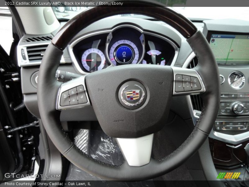 Black Ice Metallic / Ebony/Ebony 2012 Cadillac SRX Luxury AWD
