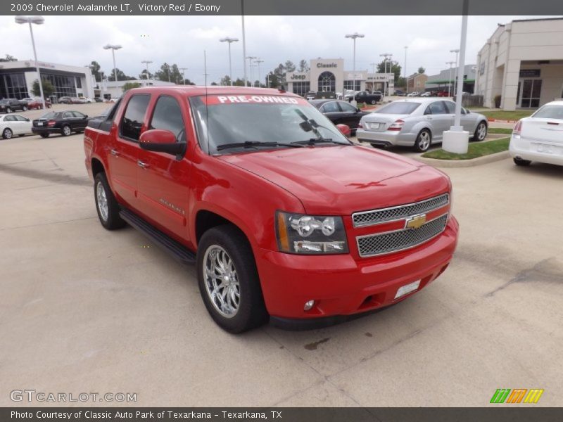 Victory Red / Ebony 2009 Chevrolet Avalanche LT