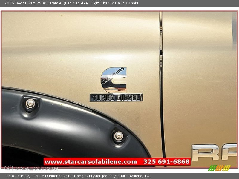 Light Khaki Metallic / Khaki 2006 Dodge Ram 2500 Laramie Quad Cab 4x4