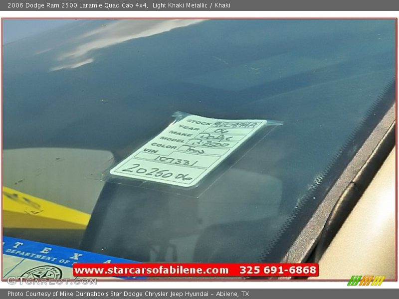 Light Khaki Metallic / Khaki 2006 Dodge Ram 2500 Laramie Quad Cab 4x4