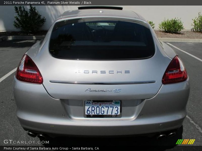 Platinum Silver Metallic / Black 2011 Porsche Panamera 4S