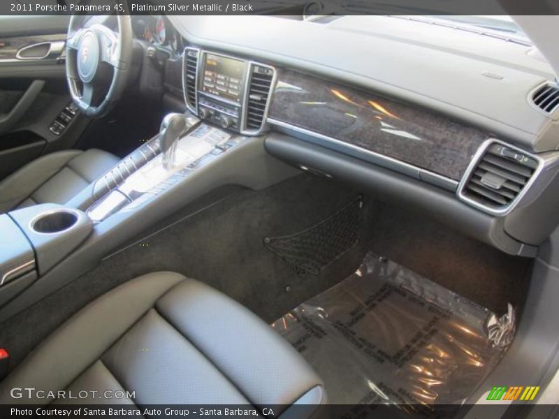 Platinum Silver Metallic / Black 2011 Porsche Panamera 4S