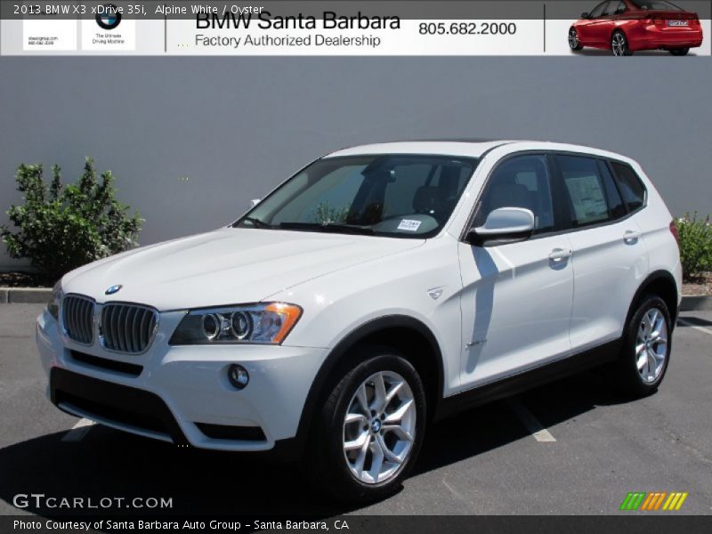 Alpine White / Oyster 2013 BMW X3 xDrive 35i