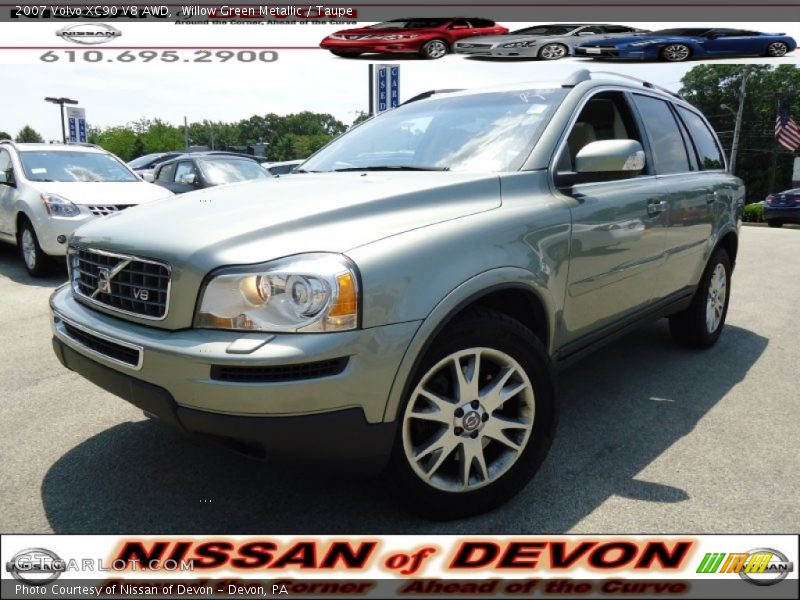 Willow Green Metallic / Taupe 2007 Volvo XC90 V8 AWD