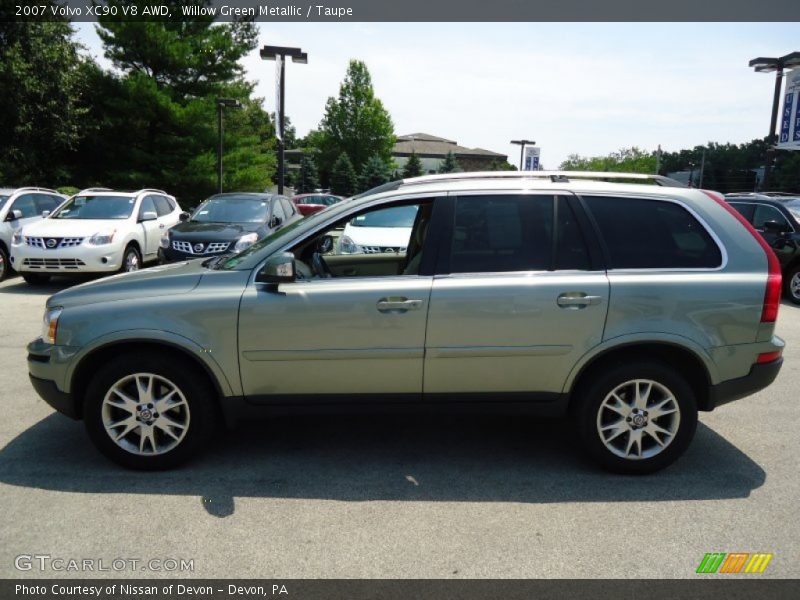 Willow Green Metallic / Taupe 2007 Volvo XC90 V8 AWD