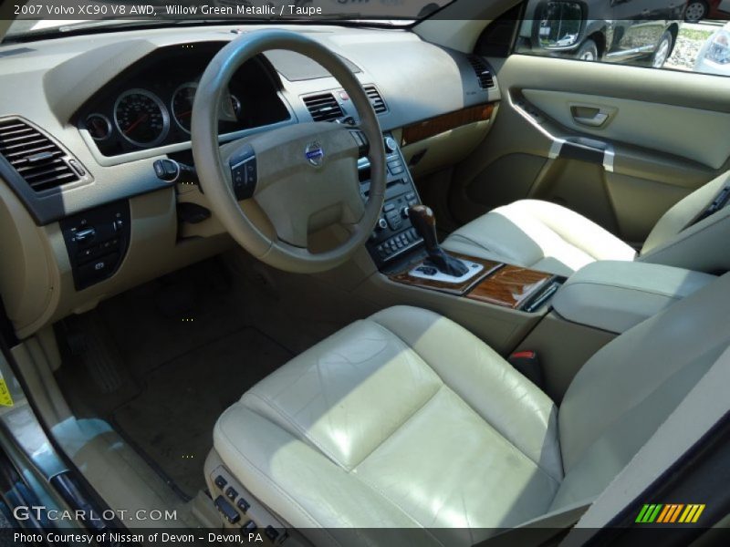 Willow Green Metallic / Taupe 2007 Volvo XC90 V8 AWD