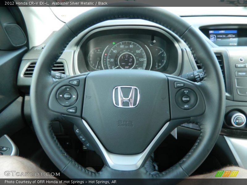 Alabaster Silver Metallic / Black 2012 Honda CR-V EX-L