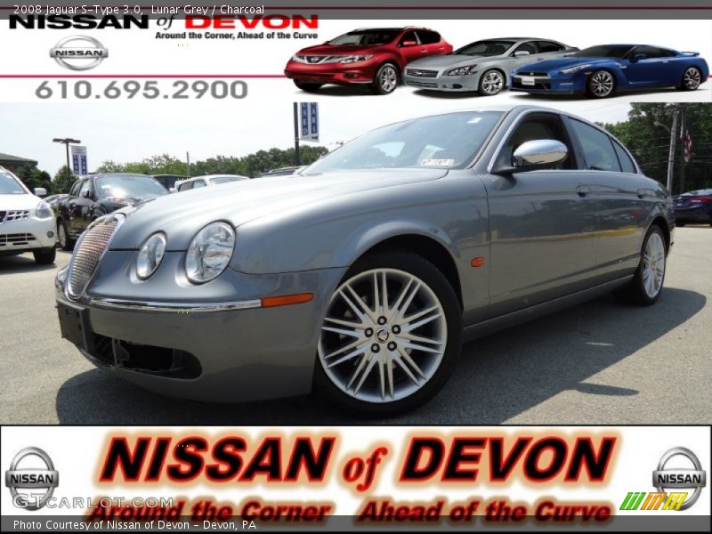 Lunar Grey / Charcoal 2008 Jaguar S-Type 3.0