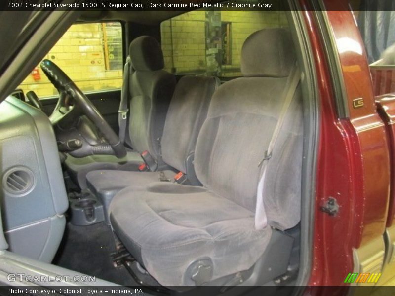 Dark Carmine Red Metallic / Graphite Gray 2002 Chevrolet Silverado 1500 LS Regular Cab